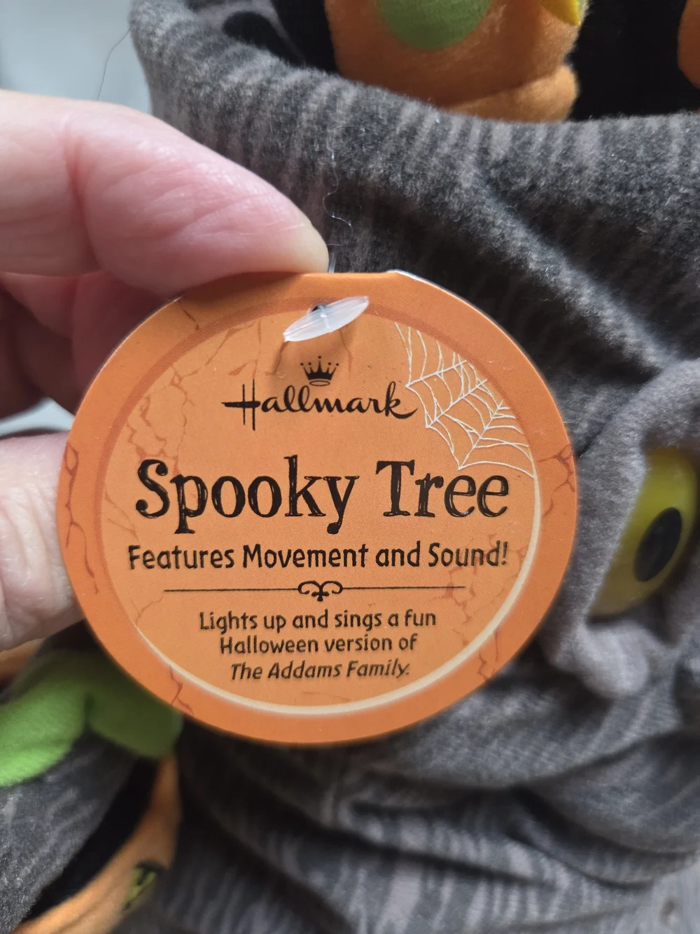 Vintage Hallmark Halloween Spooky Tree Plush Animated Singing Owls Addams Family